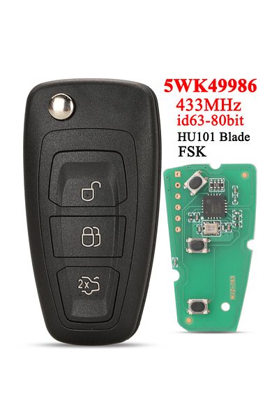 jingyuqin 3bt 5wk49986 Car Remote Key 4d83 Fsk 433mhz For Ford C-max Focus Galaxy Ranger Mondeo S-m