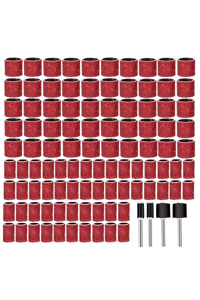 Choice 104pcs Set Cmcp 104pcs Grit 80 Sanding Band With Mandrel Sanding Drum For Metal Wood Polish Abrasive