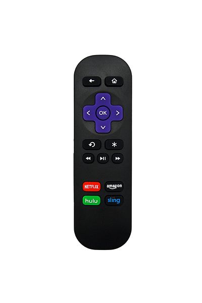 Choice جهاز تحكم عن بعد Rc680 أسود لـ Roku Express، لـ Roku Premiere، لـ Roku Box، لـ Roku Play Roku 1 2