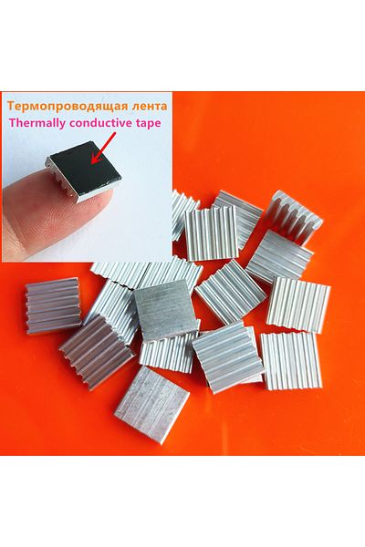 Choice 20pcs/lot 12*12*3mm Laptop Aluminum Heatsinks Chip Cooling Fin With Thermally Conductive Tape Mot...