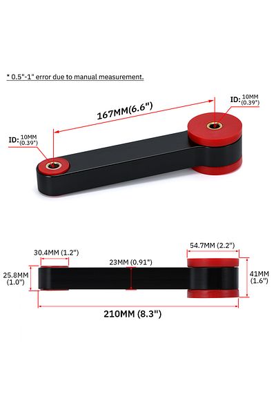 PQY Black - Pitch Stop Mount Black For 93-2017 Subaru Impreza Wrx & Sti Legacy & Forester -psm01