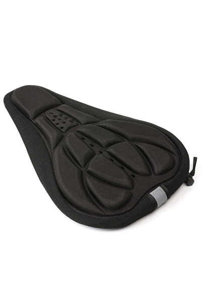 Choice غطاء وسادة دراجة أسود ناعم ثلاثي الأبعاد مبطن بإسفنج سميك من إسفنج مري...