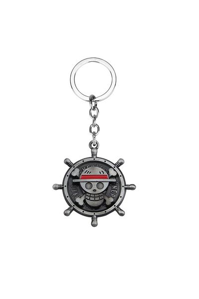 Choice K719-silver Anime One Piece Keychains Accessories Luffy Hat Zoro Charm Car Bag Key Ring Pendant Meta
