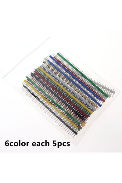 Choice 30pcs 40 Pin Breakable Pin Header 2.54mm Single Row Male Header Connector Kit Pcb Pin Strip For A...