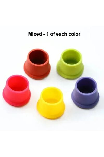 Choice Mixed Colors 5pcs Flexible Silicone Beer Cork Cocktail Glass Bottle Stopper, Durable Bar Accessories