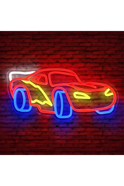 Choice Colorful Car Neon Sign,led Neon Racing Sign, Car Neon Signs Lit Sign, Bedroom Boys Room Games Room B