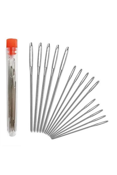 Choice Type 1 9 Pcs Large Eye Blunt Sewing Needles Cross Stitch Knitting Needle Handmade Leather Embroidery