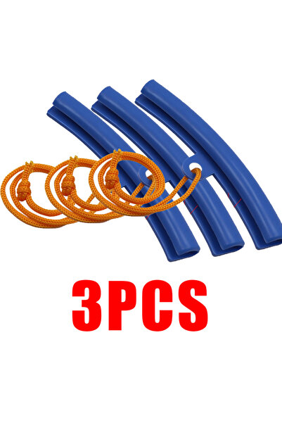 DUTRIEUX واقيات عجلات السيارة الزرقاء (3 قطع) - حلقات فولاذية لحماية إطارات ا...