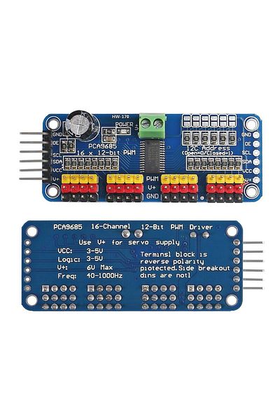 AOKIN PCA9685 16 Channel 12 Bit PWM Servo Driver Board IIC Interface PCA9685 Module Controller for Ardu...