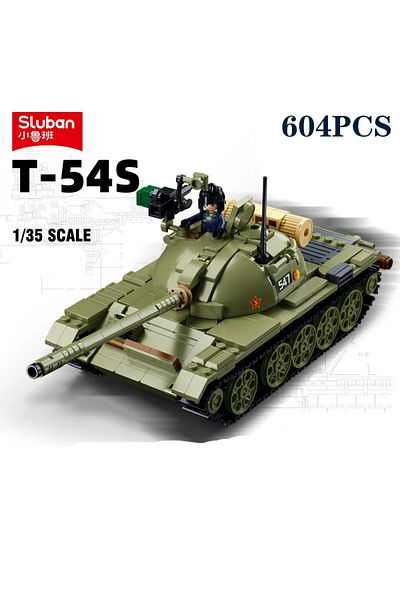 Choice No Box 604pcs 604pcs Army T-54s Medium Tank Model Bricks Ww2 Tank Weapon Building Blocks Set With Fi