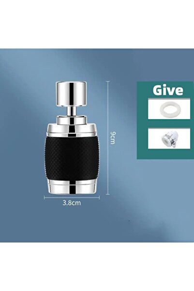 Choice محول صنبور مطبخ عالمي أسود بثلاثة أوضاع، يدور 360 درجة، فلتر صنبور، مو...