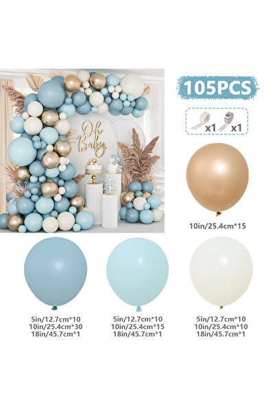 Choice طقم قوس بالونات ماكرون أزرق آخر 1 لتزيين حفلات أعياد الميلاد السعيدة ل...