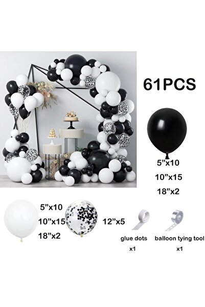 Choice طقم قوس جارلاند من 61 قطعة من البالونات البيضاء مقاس 10 بوصات، بالونات...