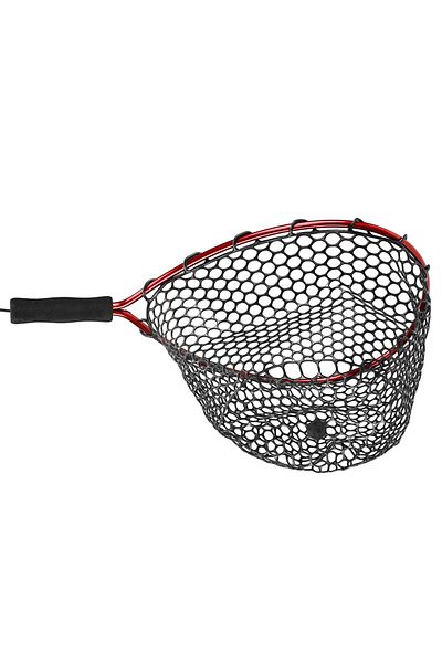 Choice Red Soft Silicone Fish Net Aluminium Alloy Pole Fishing Tools Small Mesh Foldable Landing Net Pole C