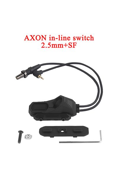 Choice 2.5-sf-bk Tactical Axon Remote In-line Dual Function Pressure Switch Flashlight Peq Ngal Laser Pushb