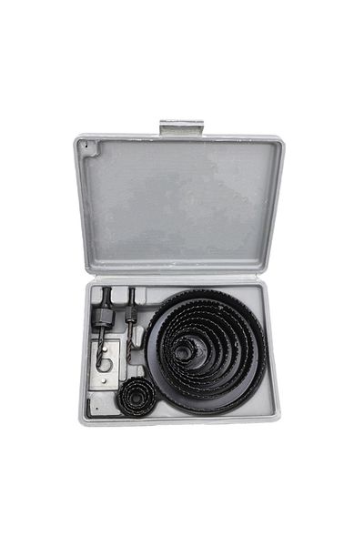Choice Black 19-127mm Hole Saw Set Saw Cup Wood Crown Drill For Drywall Wood Pvc Plastic Density Board Meta