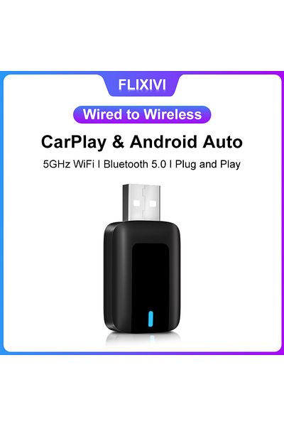 Choice Black Flixivi Carplay Wireless Adapter Android Auto To Usb Car Play Wireless Intelligent Systems Wir