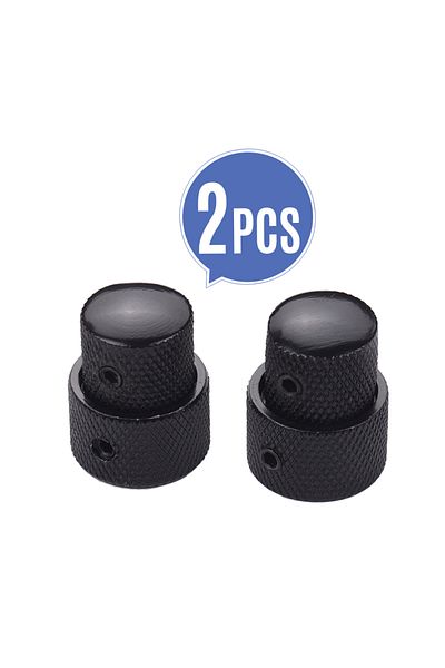 Choice Black 2 Sets Dual Concentric Stacked Control Knobs For Electric Bass Guitars Strings Guitar Knob Acc