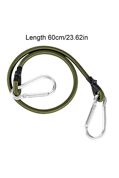 Choice حبل مطاطي قوي للاستخدام الخارجي بطول 60 سم مع خطافات كاربينر وحزام ربط...