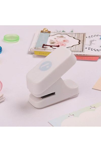 Choice White Portable Mushroom Hole Puncher Loose-leaf Hole Puncher Students Gift Stationery Disc Ring Bind
