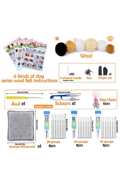 Choice Kraball Dog Wool Felting Non-finished Cute Animal Material Package For Doll Toy Handmade Diy Craf...
