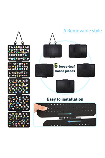 Choice منظم مجوهرات قابل للطي من قطعة واحدة، معلق على الحائط، 5 طبقات لعرض ال...