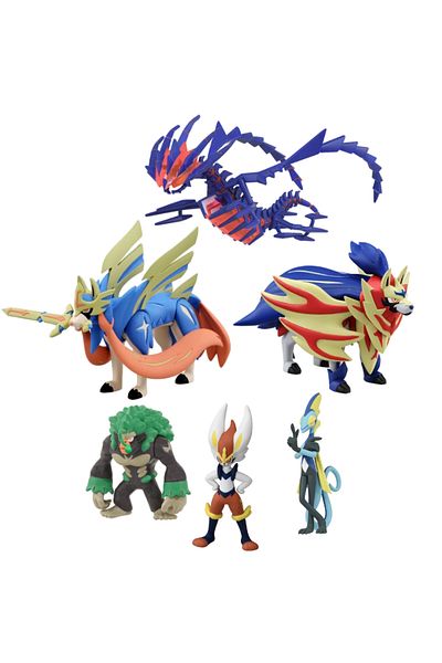Choice Original TOMY Pokemon Figures Sword Shield Collection  Rillaboom Eternatus  Zamazenta Eternatus A...