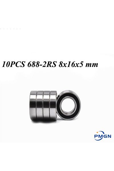 pmgn 688-2rs Abec-5 10 قطع Abec-5 688-2rs عالية الجودة 688rs 688 2rs Rs L1680 8x16x5 مم مصغرة مزدوجة