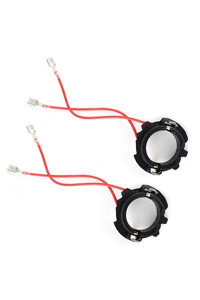 Shunmaii 1pair H7 Led Headlight Bulb Base Adapters Holders Retainers For Golf 5 Mk5 For Jetta Plastic Lamp Ba