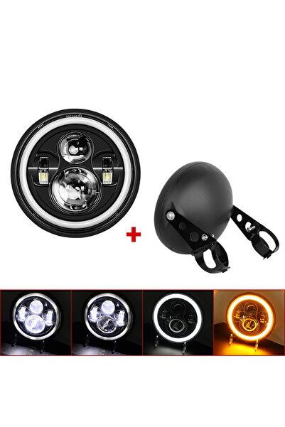 Choice مجموعة مصابيح أمامية للدراجات النارية LED مقاس 7 بوصات عالمية مقاس 7.5...