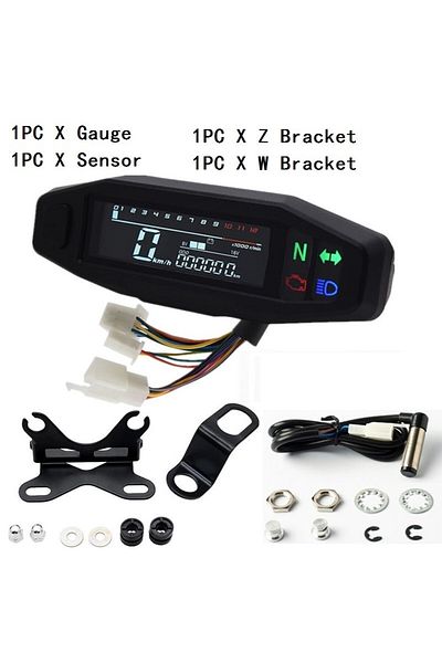 Choice Lavender New Motorcycle Speedometer Oil Gauge Tachometer Universal Digital Meters Instrument Cluster
