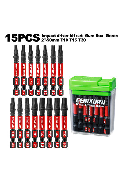 Choice 2 بوصة 15 قطعة-GN Geinxurn 15 قطعة من رؤوس مفك توركس المغناطيسية متعدد...