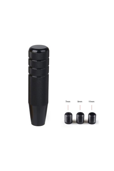 Choice Black Universal Auto Jdm 130mm Knurled Gear Shift Knob Manual Transmission Aluminum Non-slip Shifter