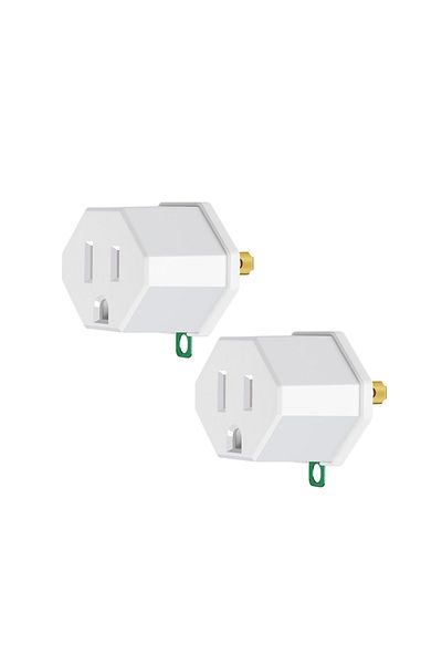 Choice 2pcs 3-prong To 2-prong Outlet Adapter 2/4 Pack - Portable & Polarized 3 Pin To 2 Pin Grounding Conv