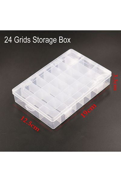 Choice 24grids 24/36 Grids Plastic Organizer Box Craft Organizer Storage With Adjustable Dividers Bead Box