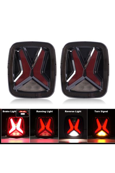 Choice مصابيح خلفية LED للسيارة من إصدار Euro Amber لسيارة Jeep Wrangler Cj Tj Yj 1998-2006 على شكل "x" عالمي