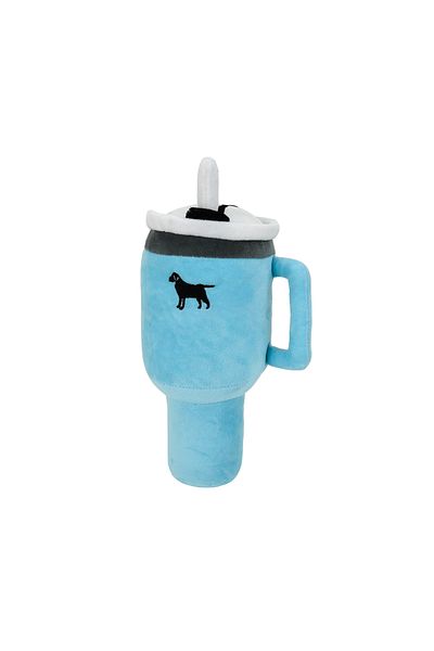 Choice Blue 31cm Tall Squeaky Puppy Cup Plush Dog Toy With Handle And Straw Soft And Stylish Cup Shape Pet