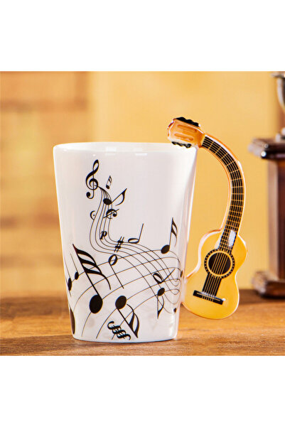 Choice1 كوب سيراميك إبداعي للموسيقى على شكل جيتار 240 مل، كوب لطيف للقهوة وال...