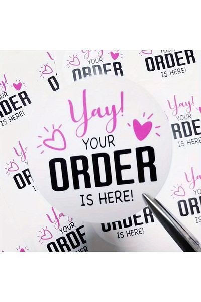 Choice White 120pcs Your Order Is Here Stickers 1.5 Inch Thank You Stickers Small Business Stickers Envelop