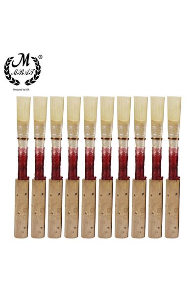 M MBAT Red Line 10pcs Hand-built Top Grade Natural Reed Wind Instrument Part Strength Medium Soft Ha