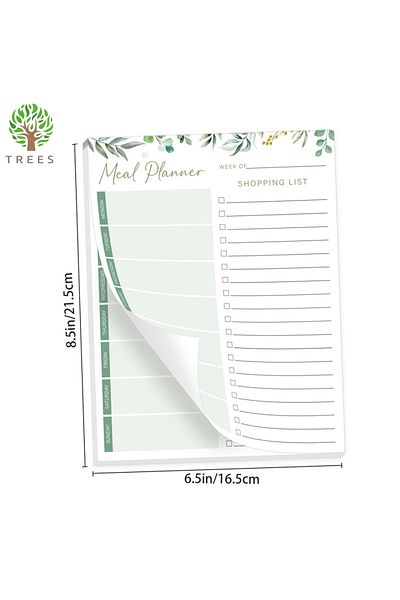 Choice 433 Magnetic Weekly Meal Planner, Refrigerator With 52 Uncoated And Tear Off Paper Shopping Lists Fo
