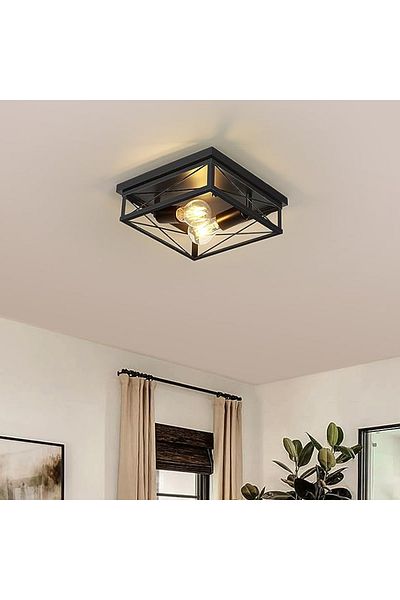 ONLYLIGHT American Retro Industrial Ceiling Lamp Farmhouse Corridor Dining Room Lamp Kitchen Bedroom Balcon...