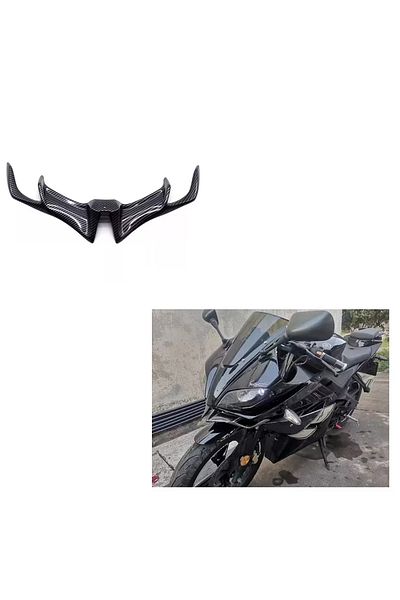 Choice Carbon Fiber 1pc Universal Front Fairing Spoiler For Motorcycles Wingtip Spoiler, Suitable For Most