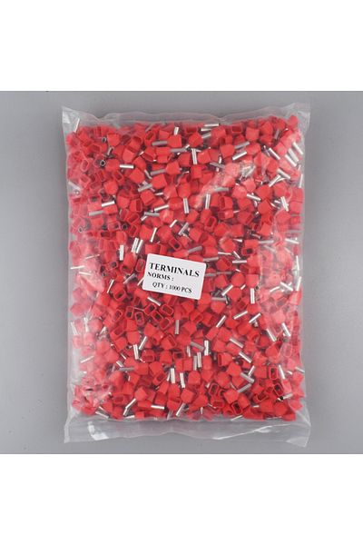 Choice Te1008-1000pcs Red Te0508 Te1508 Te2508 Tubular Crimp Terminal Electrical Wire Insulated Terminator