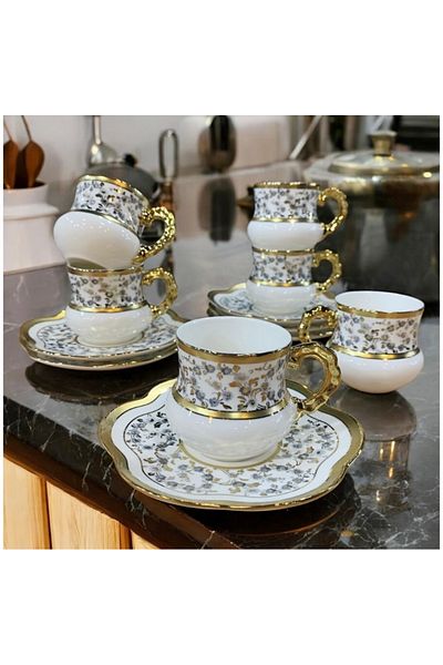 Sillage Home 6-Person Porcelain Coffee Cup Set -90Ml-