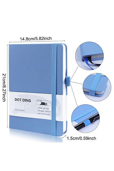 Choice Skyblue Dotted Bullet Notebook A5 100 Gsm Journal Hardcover 160 Pages Ivory White Paper Scrapbook Pl