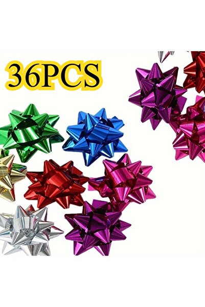 Choice 36 قطعة - متعدد الألوان 12/24/36 قطعة من أقواس النجوم الصغيرة متعددة ا...