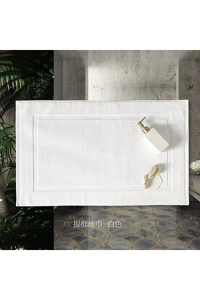 Choice 50x80cm White White Floor Towel Thicken Jacquard Spa Bathroom Mat Hotel Home Grey Bath Mats 100%cott