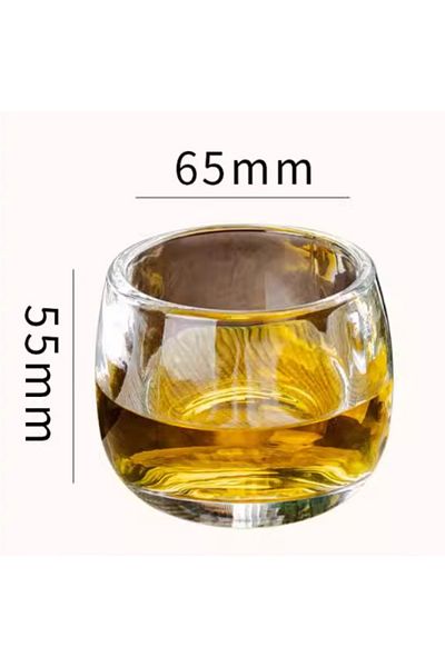 Choice 1pcs 80ml 80ml Crystal Glass Tea Cup Thickened Wine Cup Transparent Master Cup Wholesale Cups Single