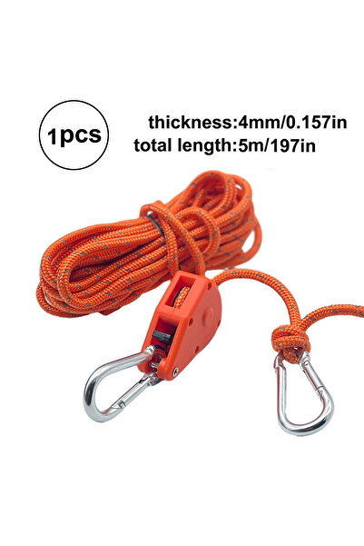 Choice برتقالي 5 م 1 قطعة 1 قطعة 5 م خيمة تخييم عاكسة حبل الرياح ربط لأسفل بك...